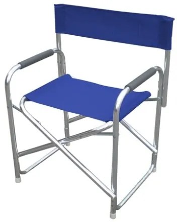 Poltrona Regista In Alluminio Da Esterno Tessuto Textilene Blu Playa - Set 2 Pezzi