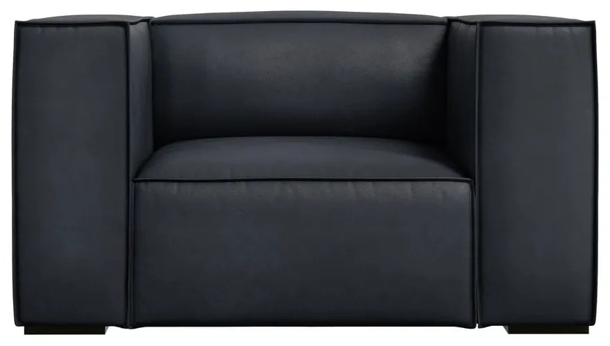 Poltrona in pelle blu scuro Madame - Windsor &amp; Co Sofas