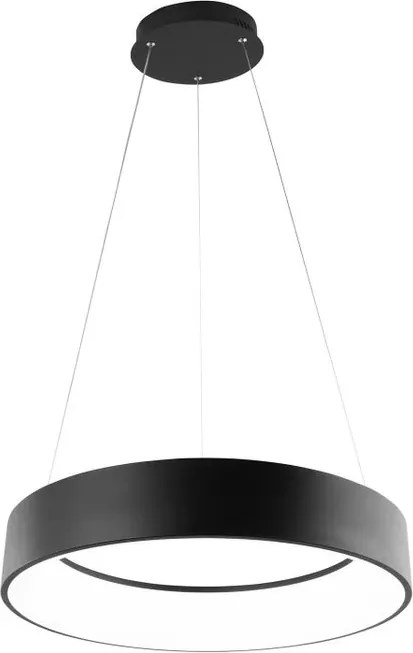 Lampadario LED moderno Noah nero Ø60cm, luce con 3 temperature di colore 8000 lumen, LUCE AMBIENTE DESIGN