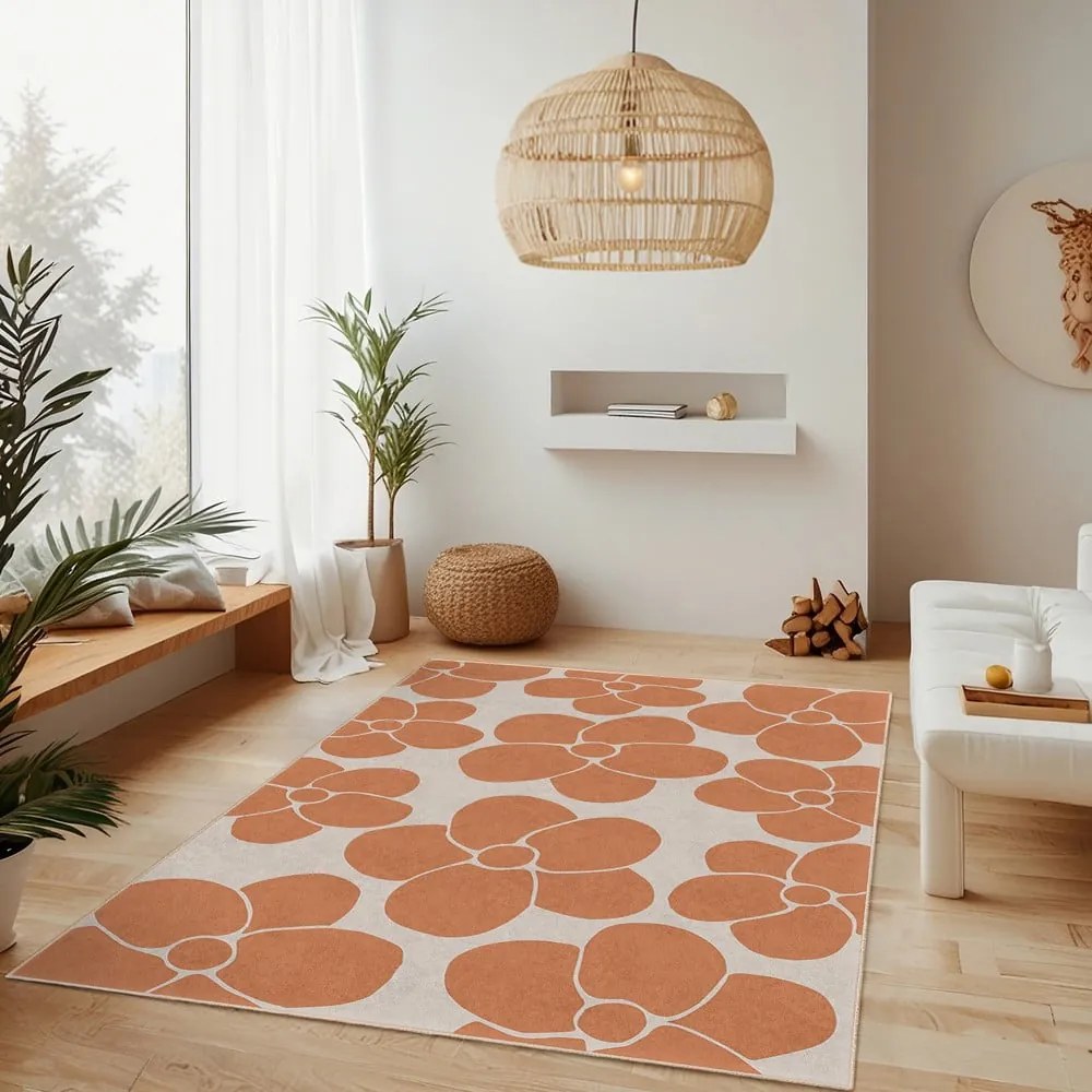 Tappeto arancione lavabile 120x180 cm Orange Meadow – Mila Home