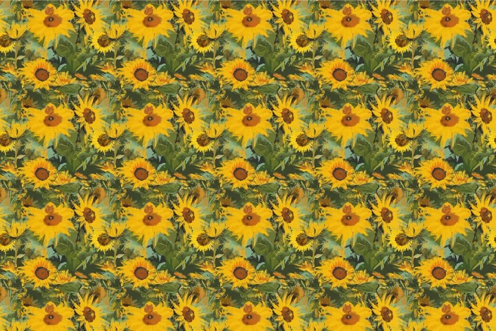 Carta da parati – Girasoli in natura selvaggia