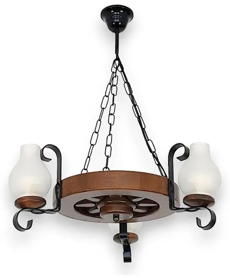 Brilagi - Lampadario a sospensione con catena ROATA 3xE14/40W/230V faggio/noce