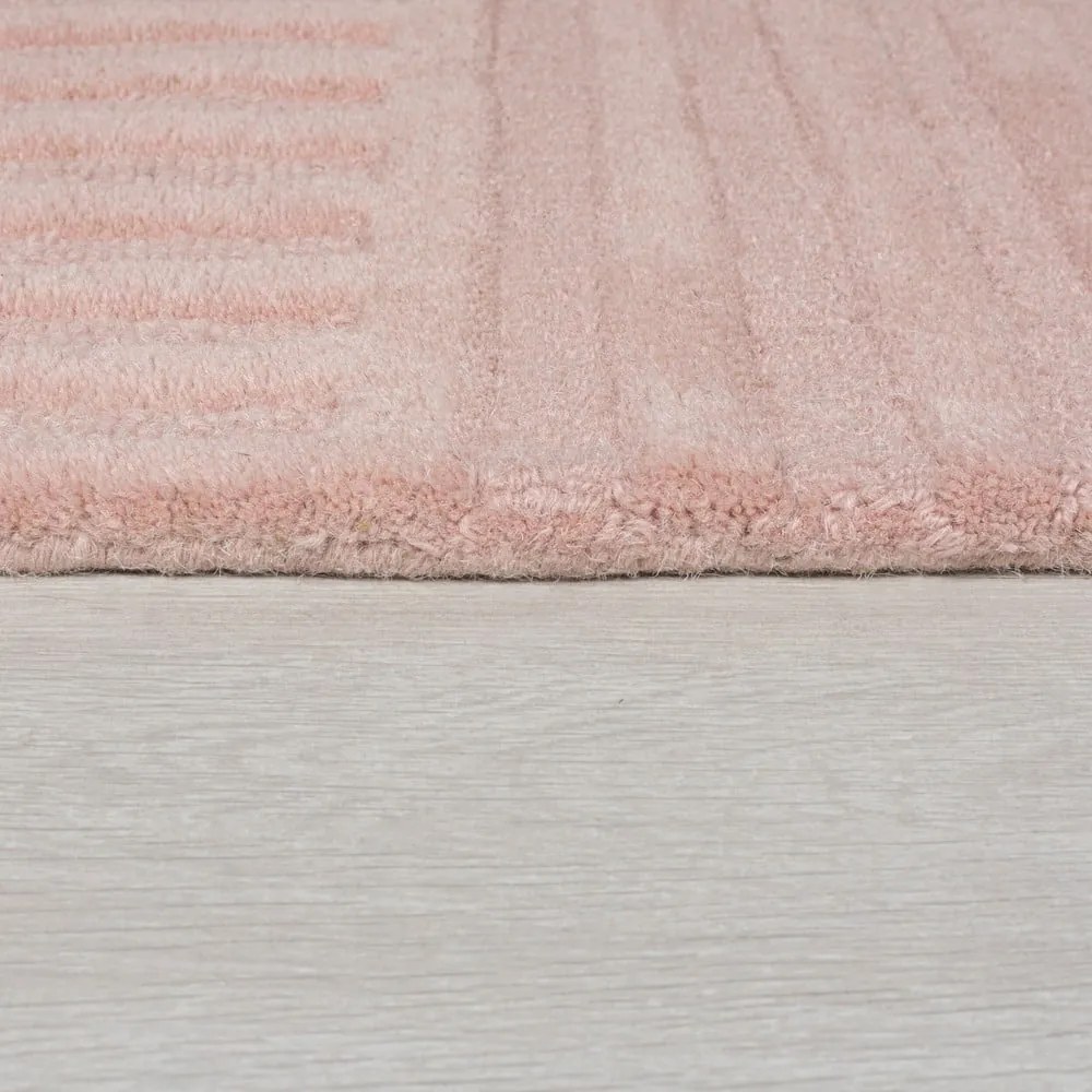 Tappeto in lana rosa 160x230 cm Zen Garden - Flair Rugs