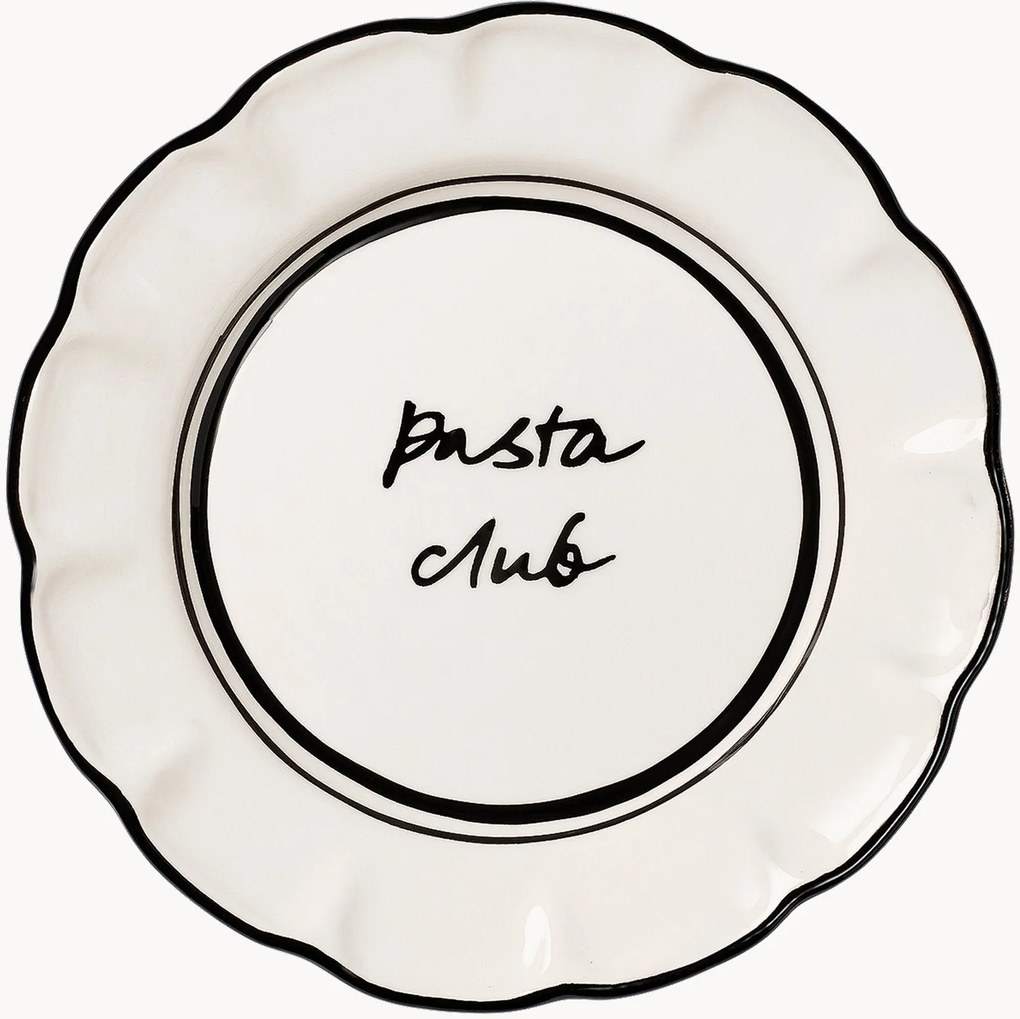 Piatto da colazione dipinto a mano Bistro