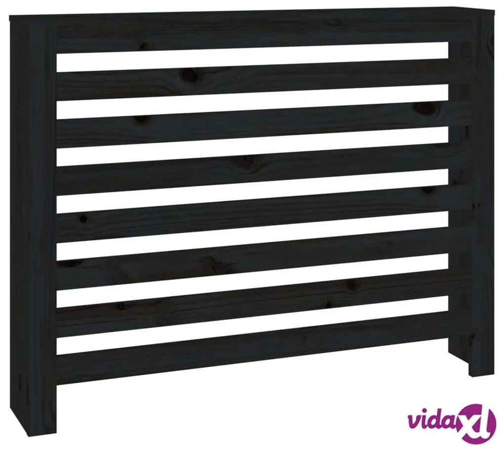 vidaXL Copertura Termosifone Nera 108,5x19x84cm Legno Massello di Pino