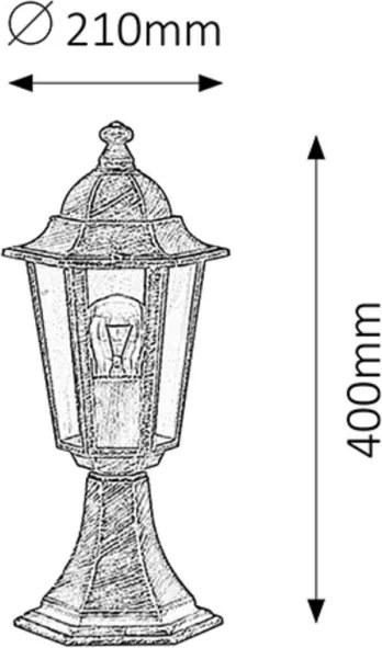 Rabalux 8236 - Lampada da esterno VELENCE 1xE27/60W/230V
