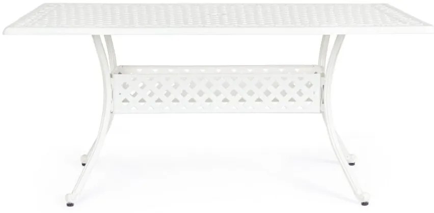 Tavolo rettangolare IVREA in alluminio bianco 160&#215;90 cm