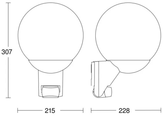 Steinel 035723 - Applique da esterno con sensore L585S 1xE27/60W/230V
