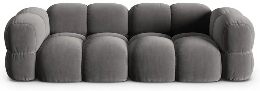 Divano grigio con rivestimento in velluto 250 cm Loretto – Cosmopolitan Design