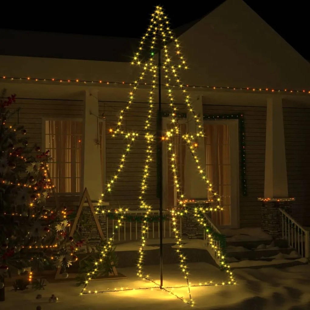 Albero di Natale a Cono con LED per Interni Esterni, Albero di Natale a Cono 360 LED per Interni Esterni 143x250 cm II