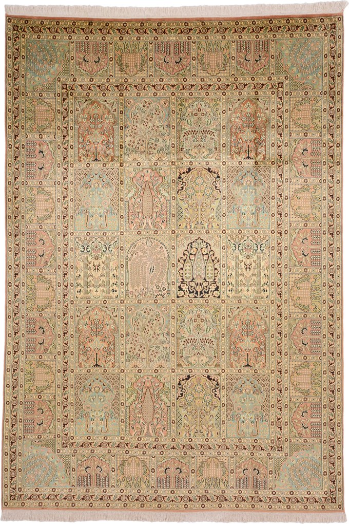 Cashmere Silk Tappeto 200 x 290 (Indian) Annodato A Mano