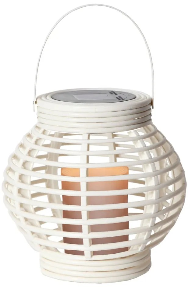 Lanterna LED solare bianca adatta all'esterno, altezza 16 cm Rotang - Star Trading
