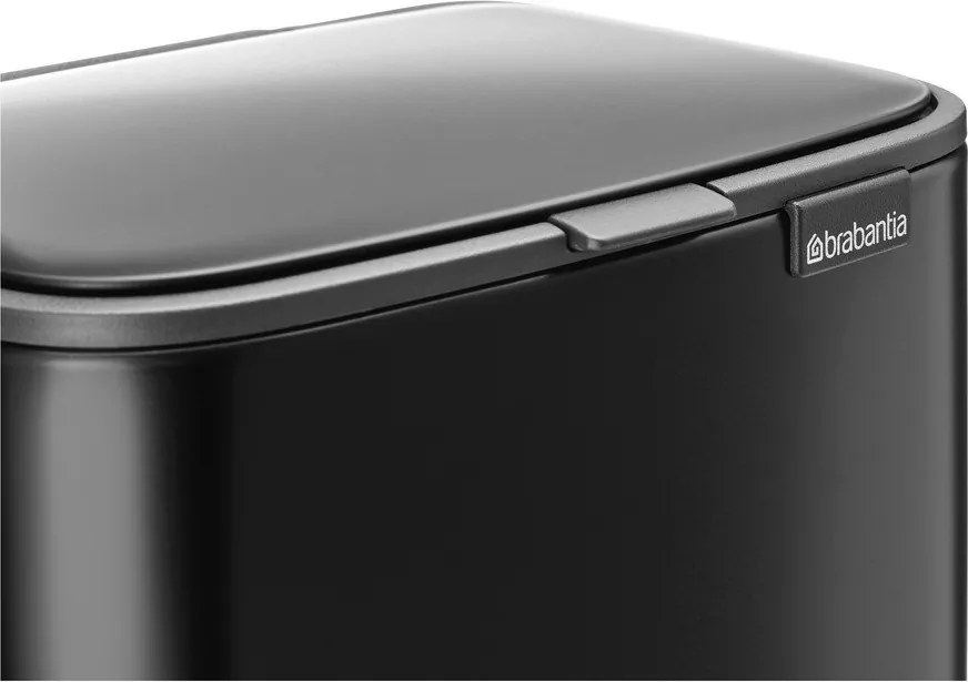 Cestino per la spazzatura nero opaco in acciaio con pedale 4 l Bo – Brabantia