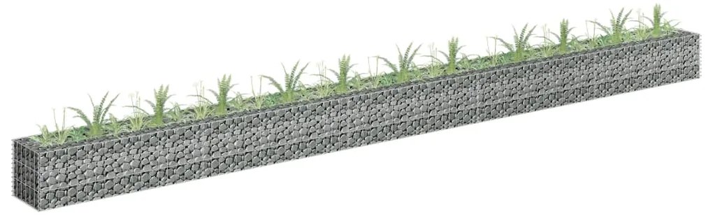Gabbione Letto Rialzato İn Acciaio Zincato 450x30x30 Cm /