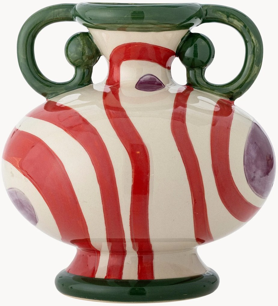 Vaso decorativo in gres dipinto a mano Betiva, alt. 26 cm