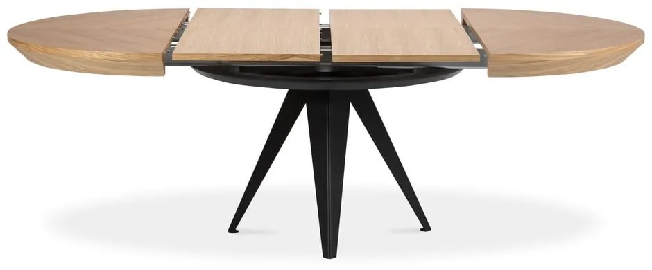 Tavolo da pranzo rotondo con piano effetto rovere allungabile con estensione ø 120 cm Magnus – Windsor &amp; Co Sofas