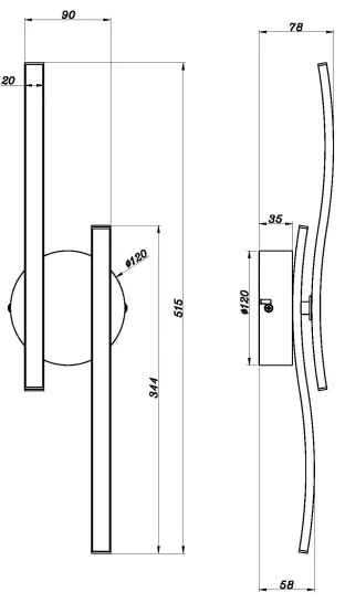 Globo 67178S - Lampadario a plafone LED TYLER LED/12W/230V nero