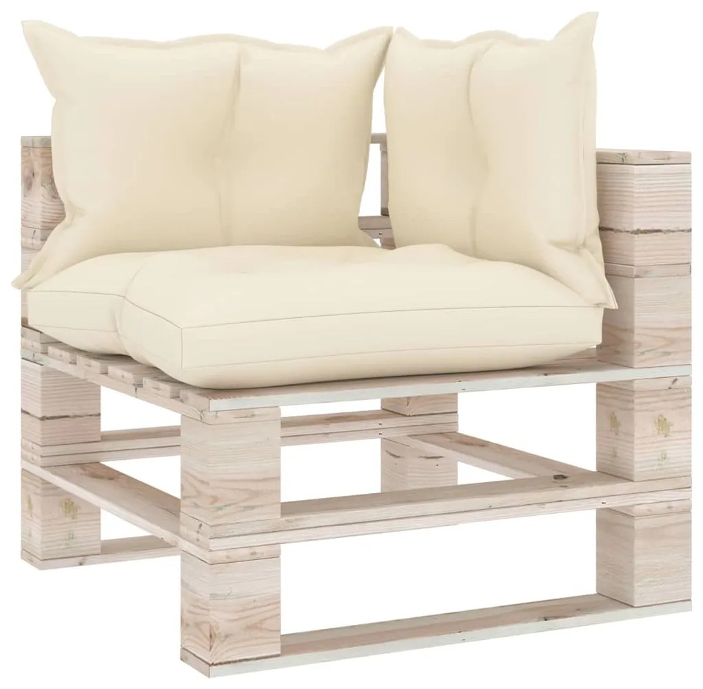 Set divani da giardino pallet 6 pz con cuscini in legno di pino