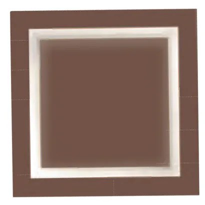 Plafoniera Contemporanea Square Metallo Ruggine Led 48W