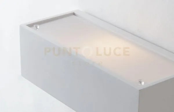 Applique a parete candida bianca 1 luce attacco e14 22x9x7cm