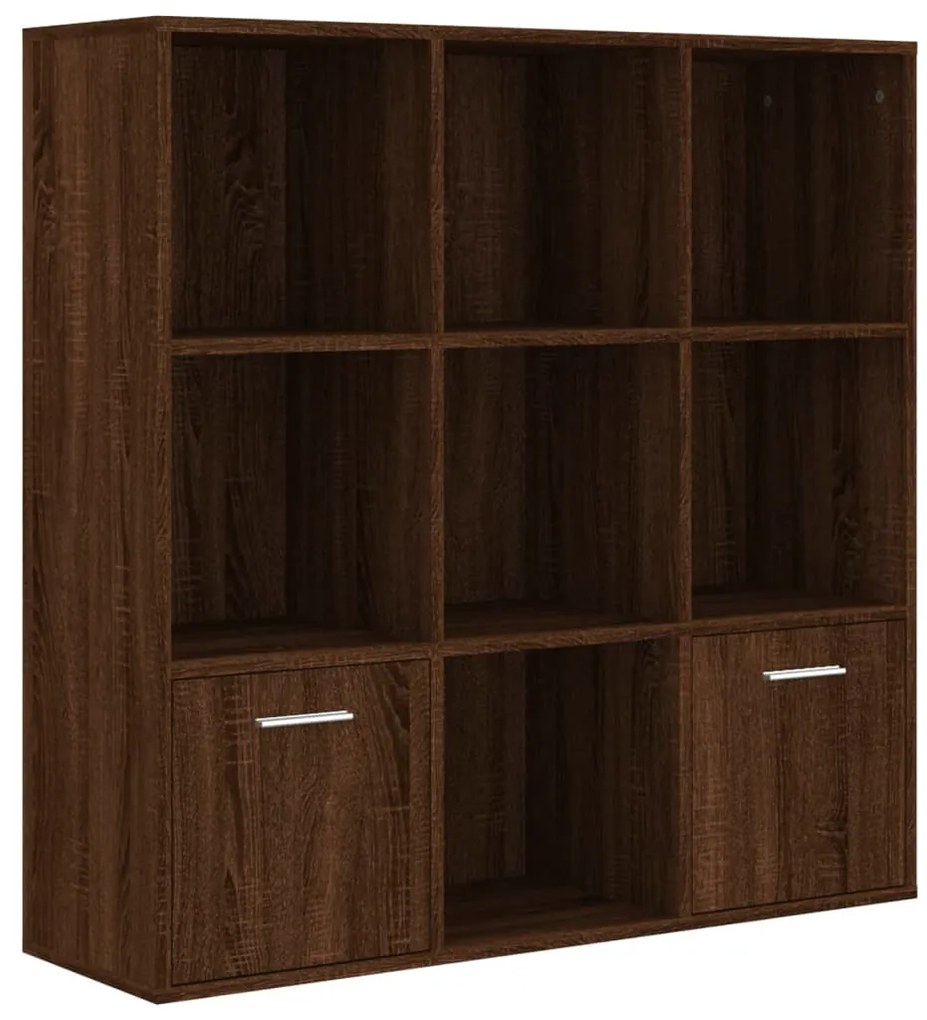 Libreria rovere marrone 98x30x98 cm