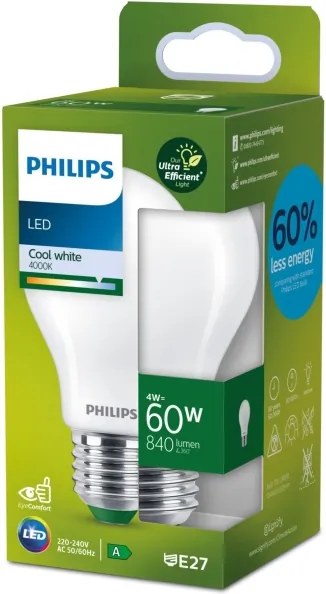 Lampadina LED Philips A60 E27/4W/230V 4000K