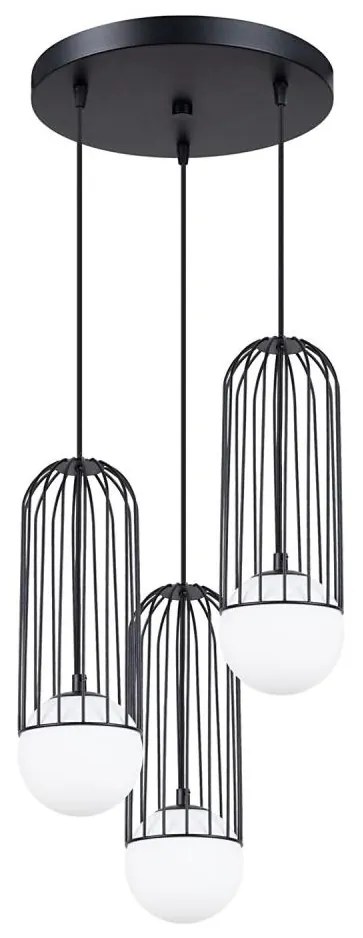 Sollux SL.1336 - Lampadario a sospensione con filo BRINA 3xG9/8W/230V nero