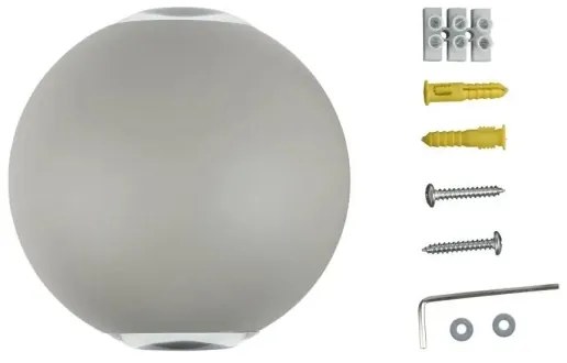 Applique a LED da esterno LED/6W/230V 3000K IP65 grigio