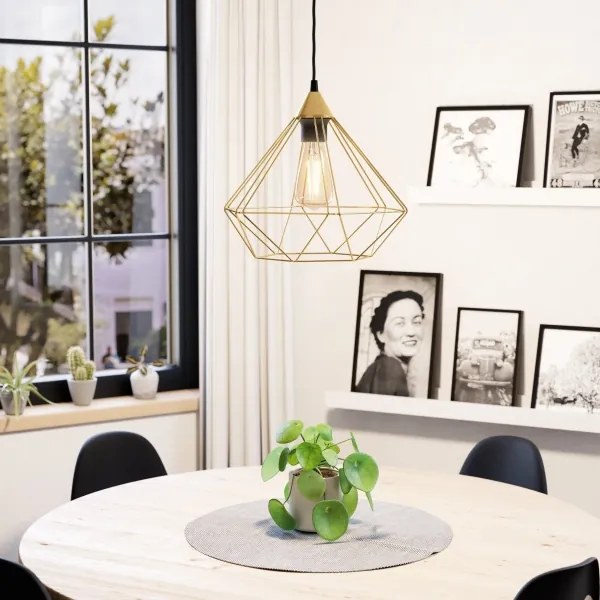 Eglo 43679 - Lampadario su corda TARBES 1xE27/60W/230V d. 32,5 cm