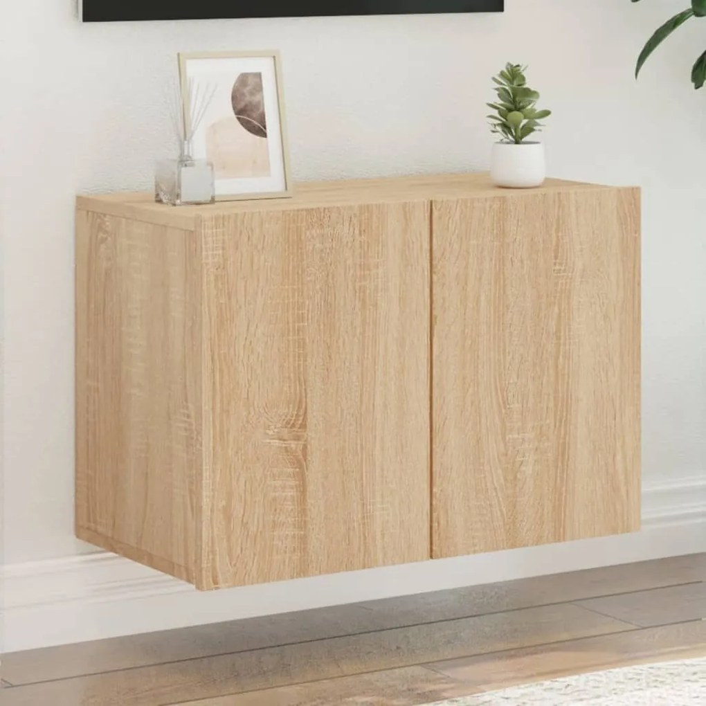 Mobile Tv A Parete Rovere Sonoma 60x30x41 Cm /