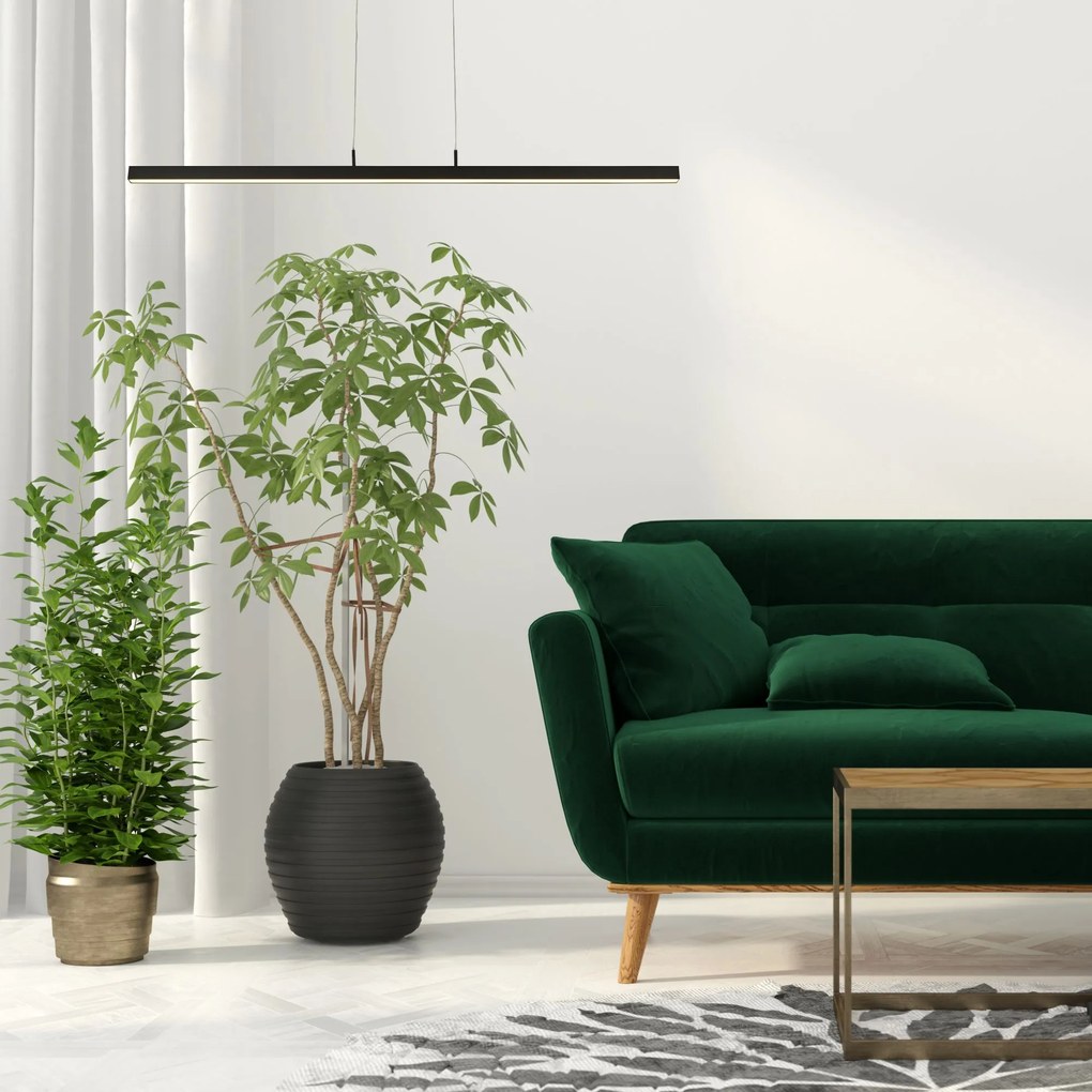 Lampadario Moderno Tribeca Acciaio Bianco Policarbonato Nero Led 17W Cct