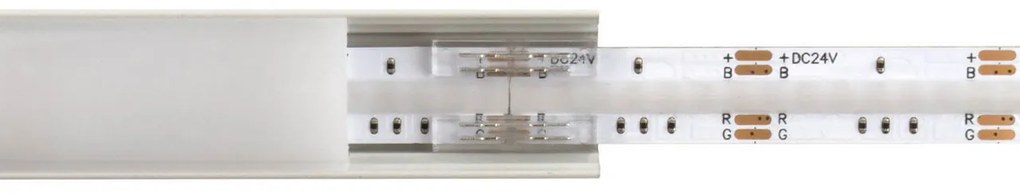 Connettore Lineare per unire due Strisce LED RGB da 10mm - CF 2PZ