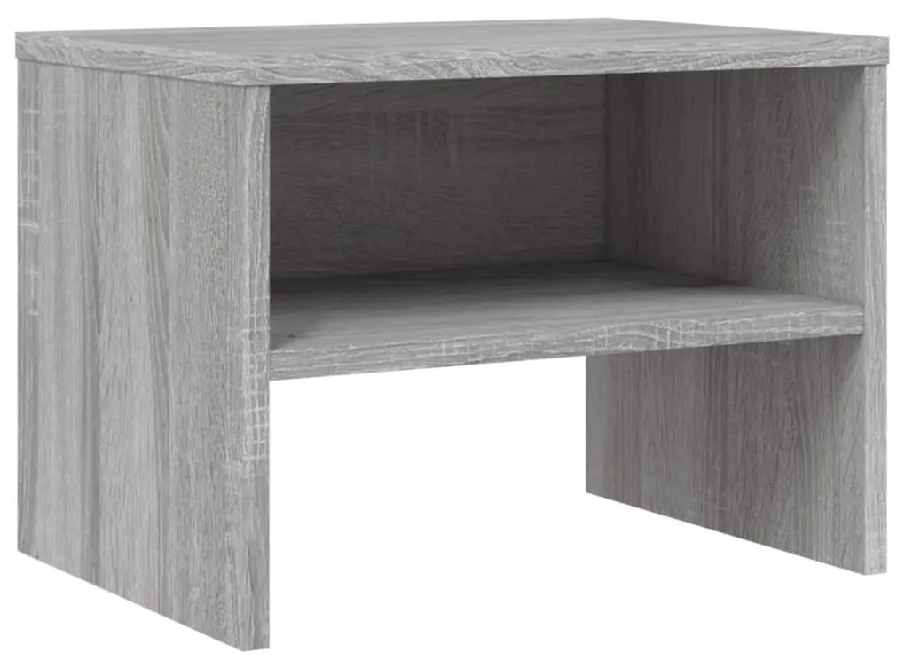 Comodini grigio sonoma 2 pz 40x30x30 cm in legno multistrato