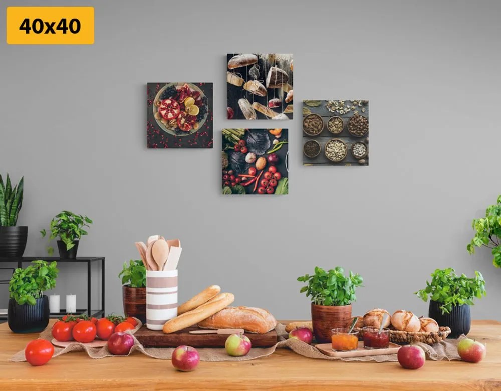 Set di quadri – Specialità su sfondo scuro