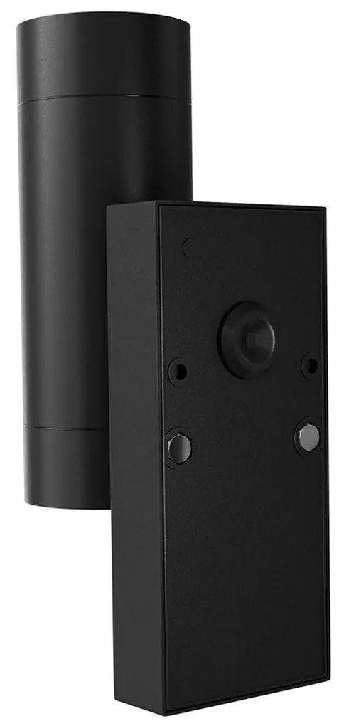 Applique Bidirezionale IP65 2xGU10 con sensore Movimento - Nera