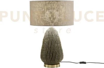 Lume posidonia 22x22x48cm in erba marina e tessuto 1 luce attacco e27