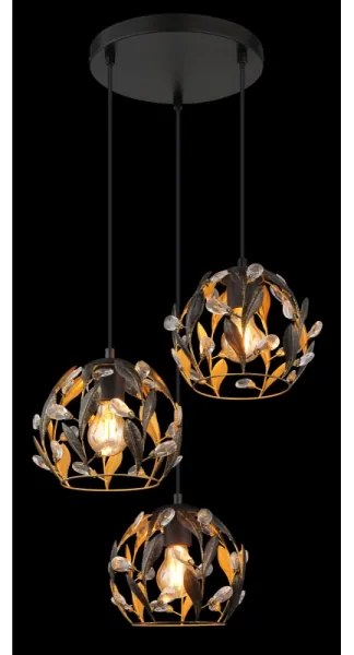 Globo 15759-3HR - Lampadario a sospensione con filo MIKA 3xE27/40W/230V diametro 41 cm