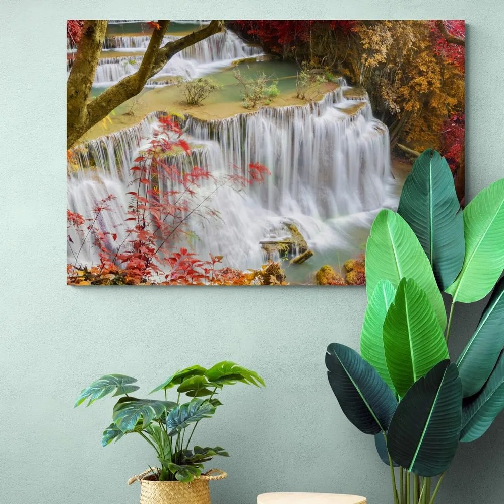 Stampa su tela – Cascata nella foresta