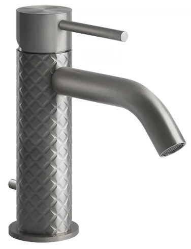 Miscelatore lavabo con scarico con flessibili steel brushed intreccio 54101 Gessi