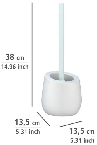 WENKO 23646100 - Scopino WC BADI 13,5x38 cm bianco