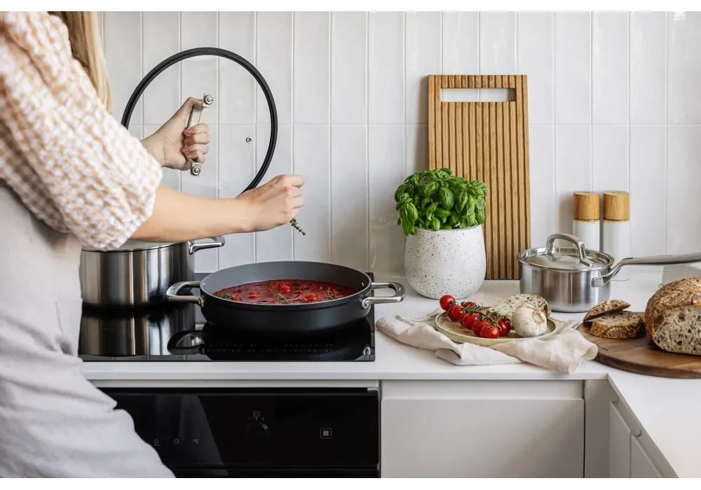 Padella con coperchio/con superficie in ceramica ø 28 cm tegame Meda 3.0 – FABINI