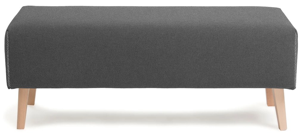 Kave Home - Panca Dyla nera in legno massello di faggio 111 cm