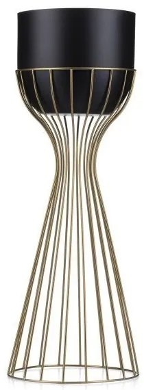 Vaso da fiori in metallo LOFT 56x20 cm oro/nero