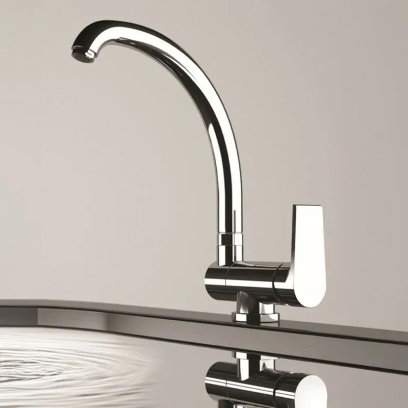 Miscelatore lavello cromato con canna pieghevole Mariani serie Artic