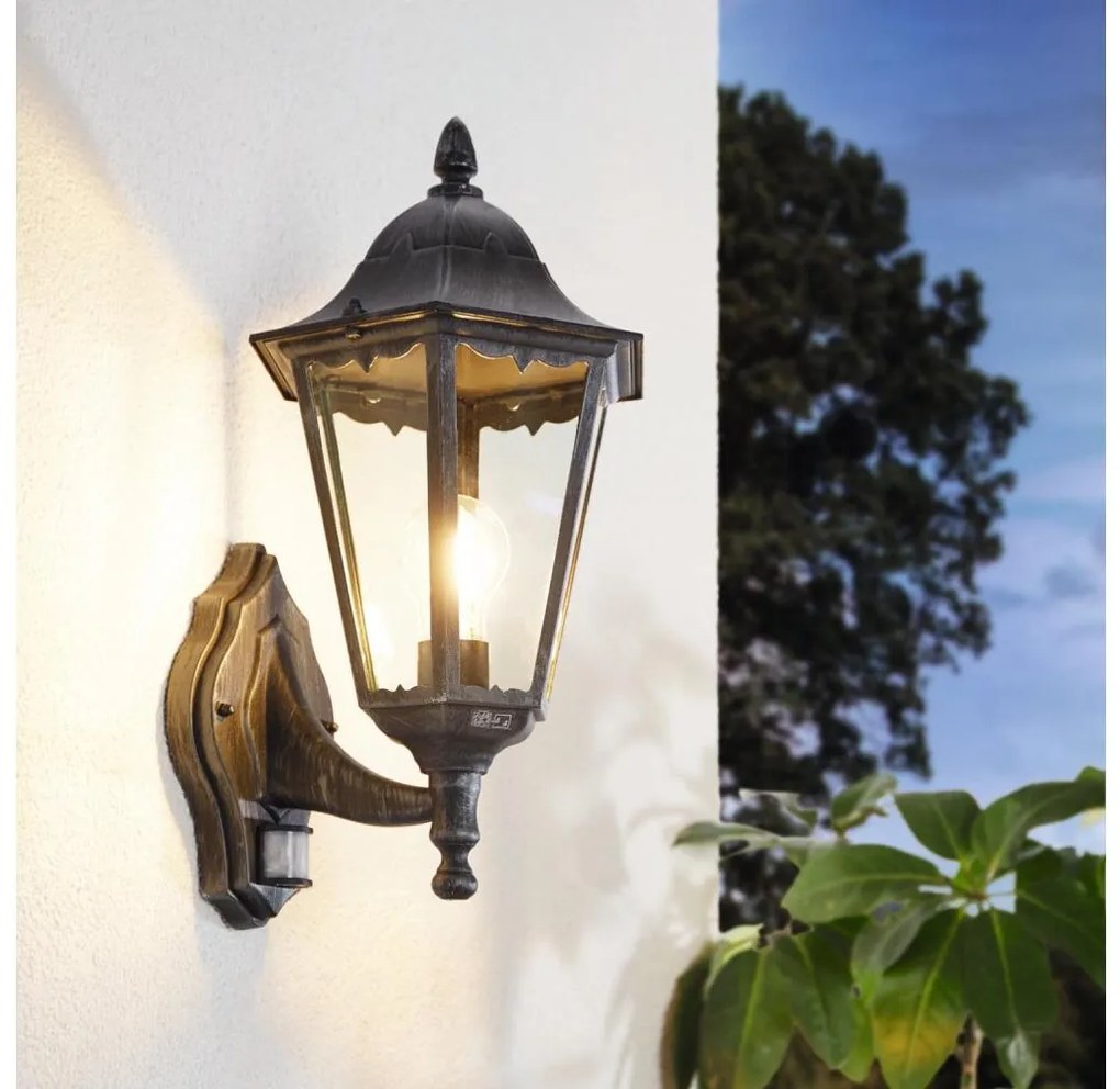 Eglo 93458 - Applique da esterno con sensore NAVEDO 1xE27/60W/230V