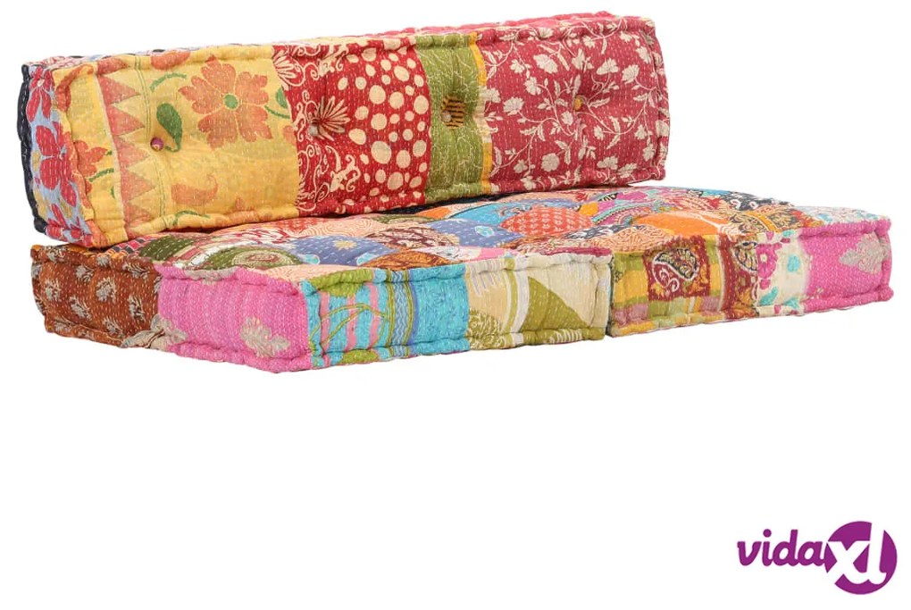 vidaXL Pouf in Tessuto Patchwork