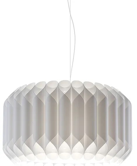 Sospensione Moderna 1 Luce Louise In Polilux Bianco D50 Made In Italy