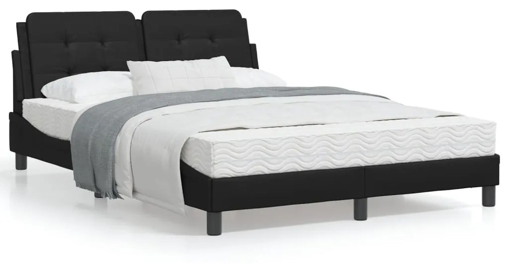 Giroletto Con Luci Led Nero 140x190 Cm İn Similpelle /