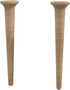 Kit 2 pezzi Piedino mobili da bagno (componibile) Bohemia in legno rovere tabacco H 43 cm