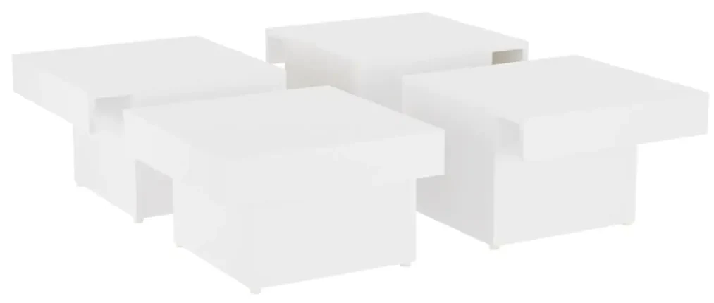Tavolino da salotto bianco 90x90x28 cm in truciolato